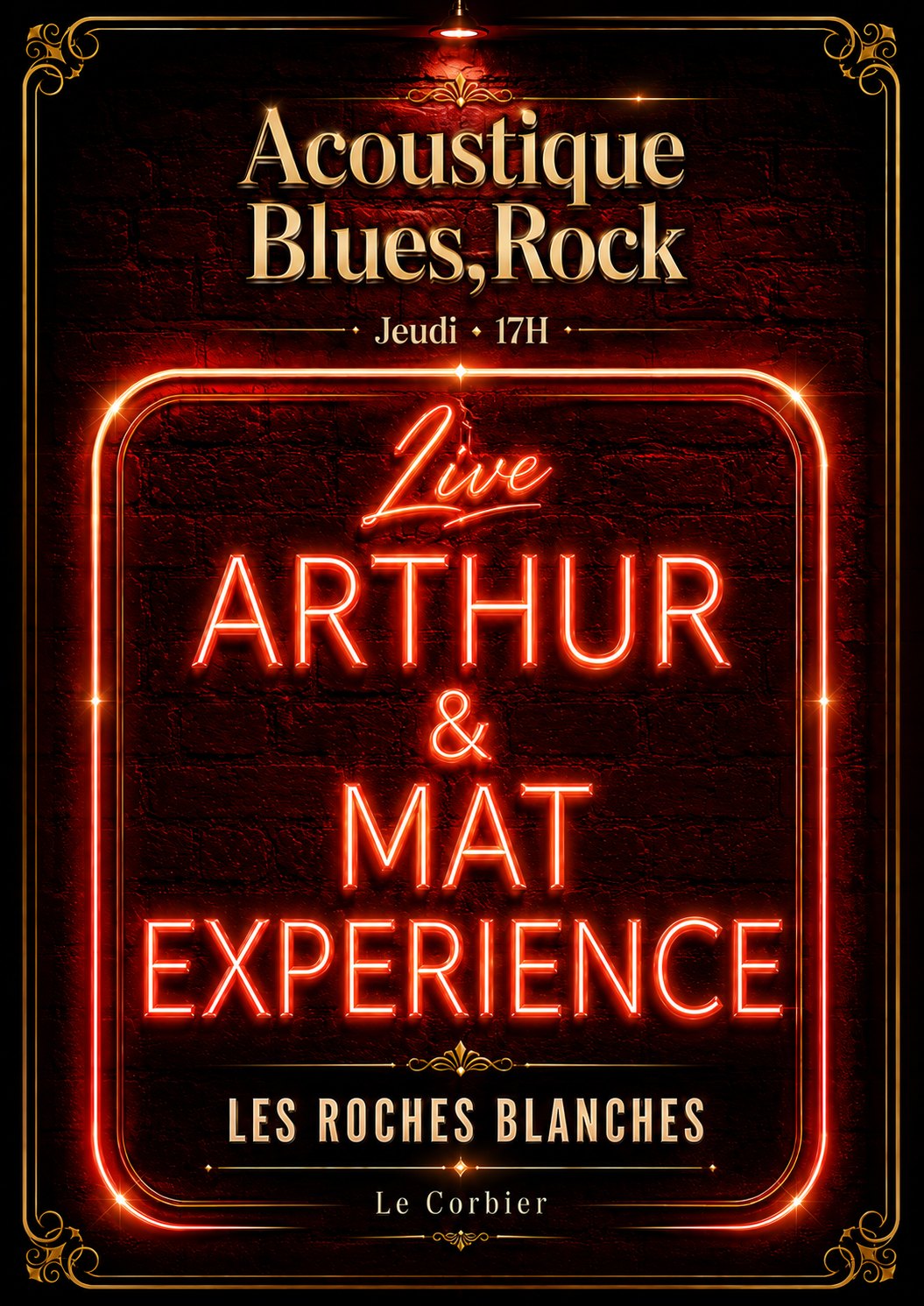 Concert acoustique blues rock du jeudi avec Arthur & Mat Experience